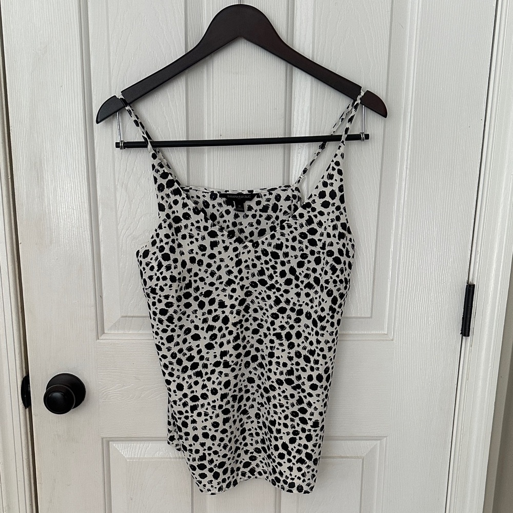 Banana Republic Black and White Fitted Camisole